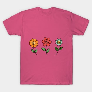 Three Flowers T-Shirt